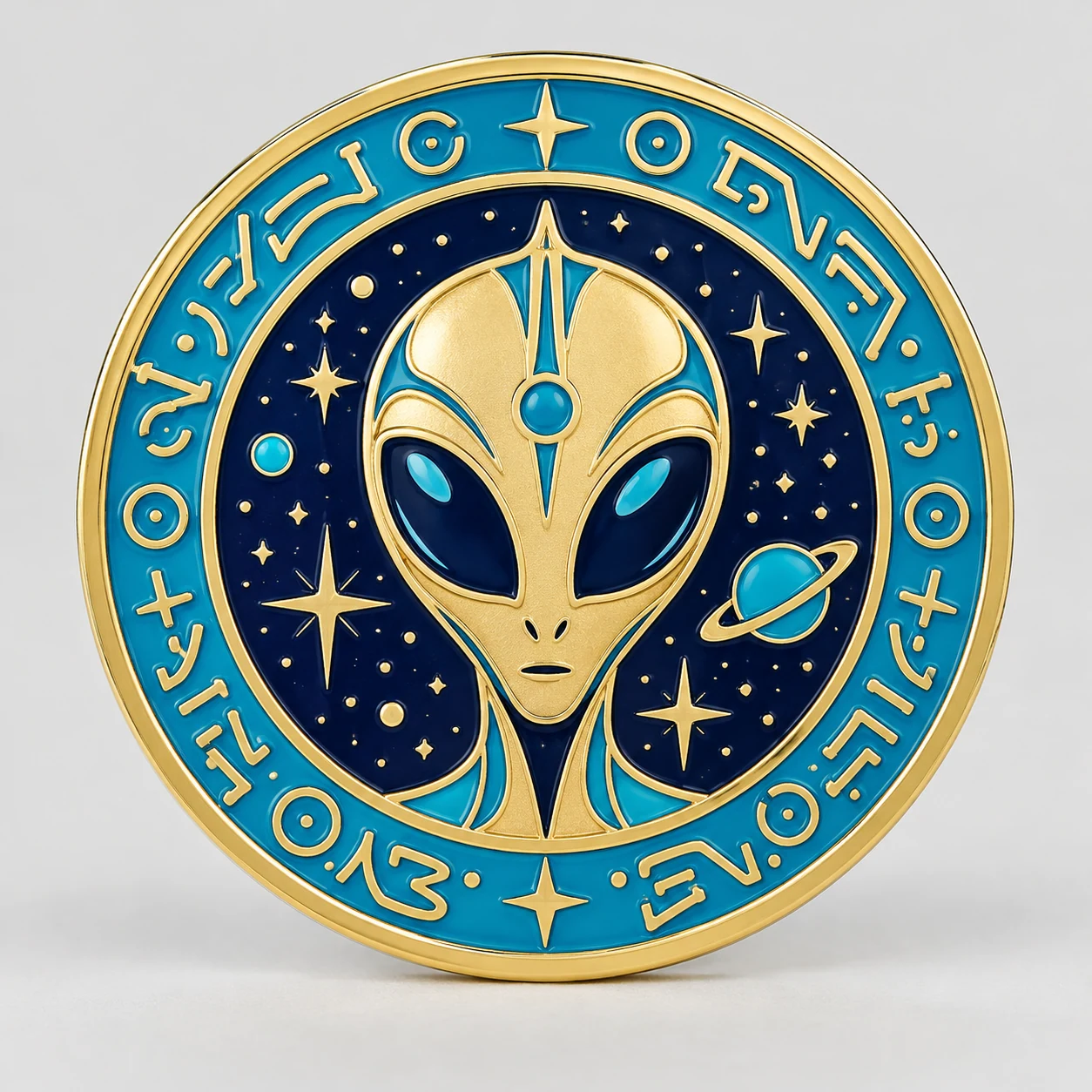 Custom commemorative coin illustrating Soft Enamel coloring